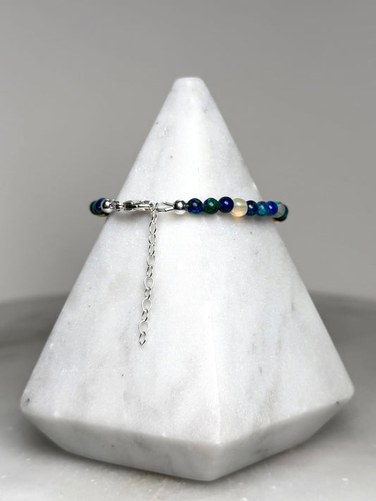Azurite & Opal Bracelet | Sterling Silver