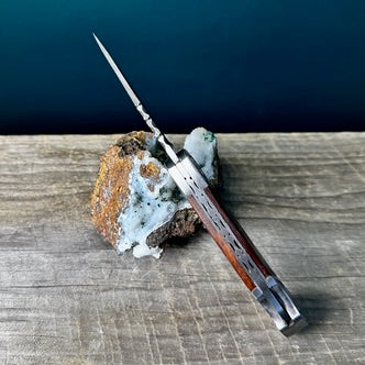 Damascus Steel and Walnut Utility Knife