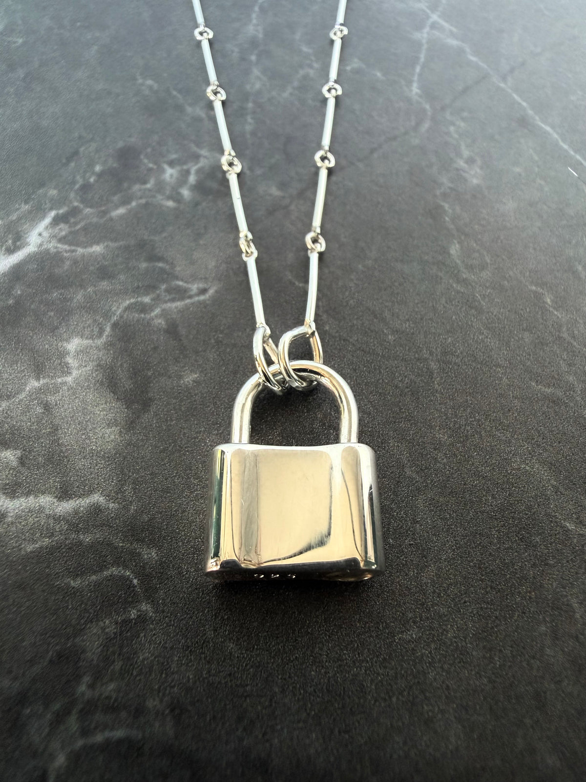 Padlock Necklace | Sterling Silver
