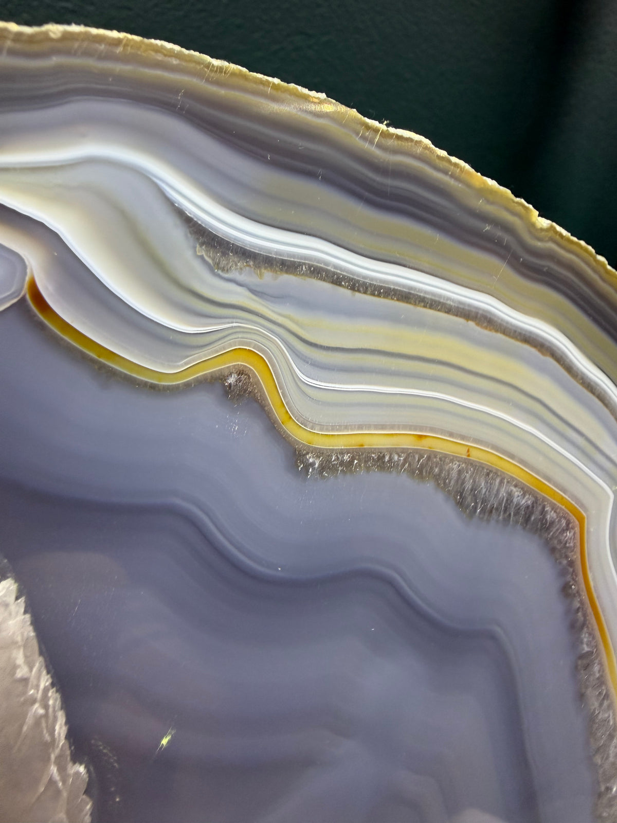 Grey Agate Slice | Cabinet Sized Mineral Specimen from Brazil