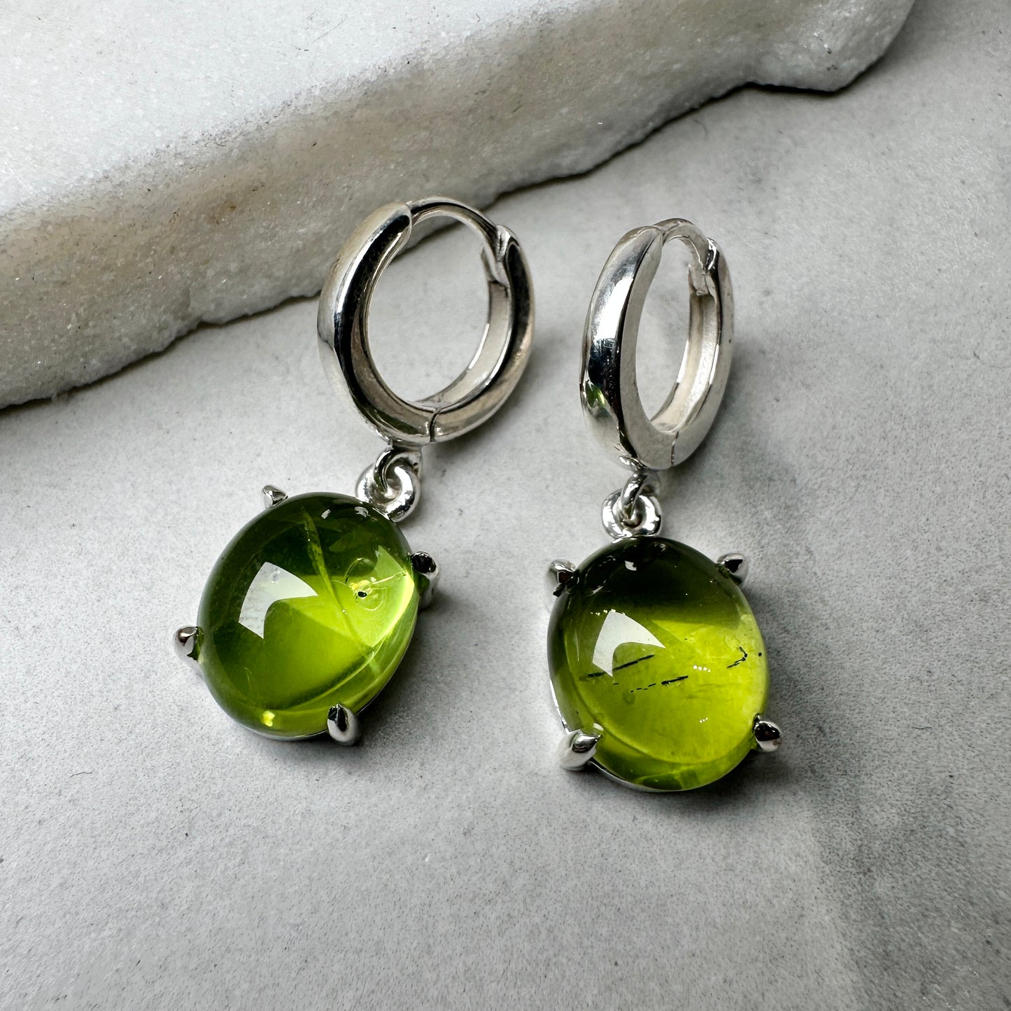 Peridot Dangle Earrings | Sterling Silver