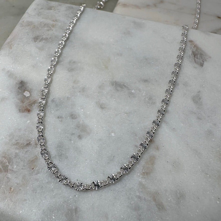 Medium Starburst Chain in Sterling Silver