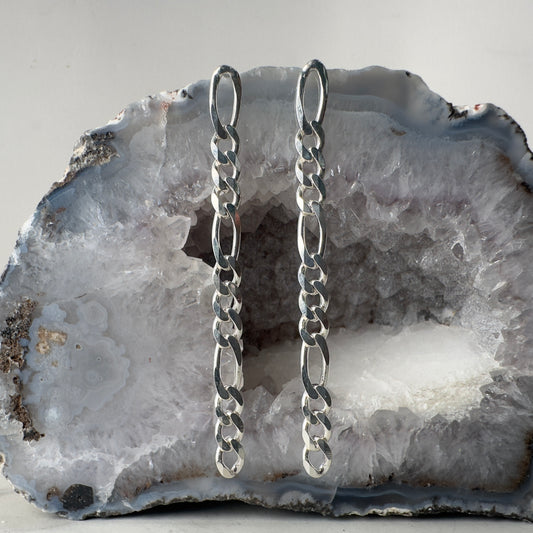 Figaro Chain Earrings | Sterling Silver