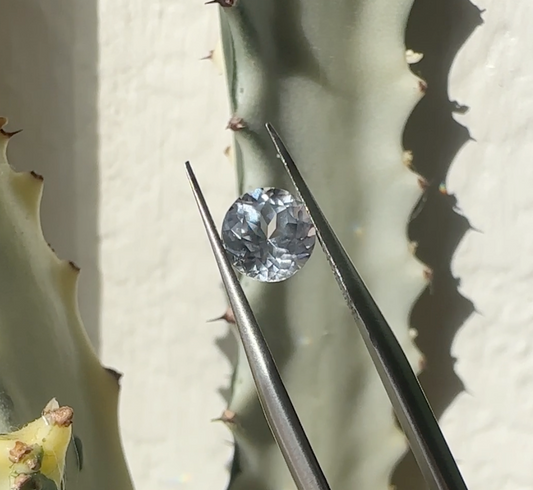 Silver Spinel Round Brilliant Cut