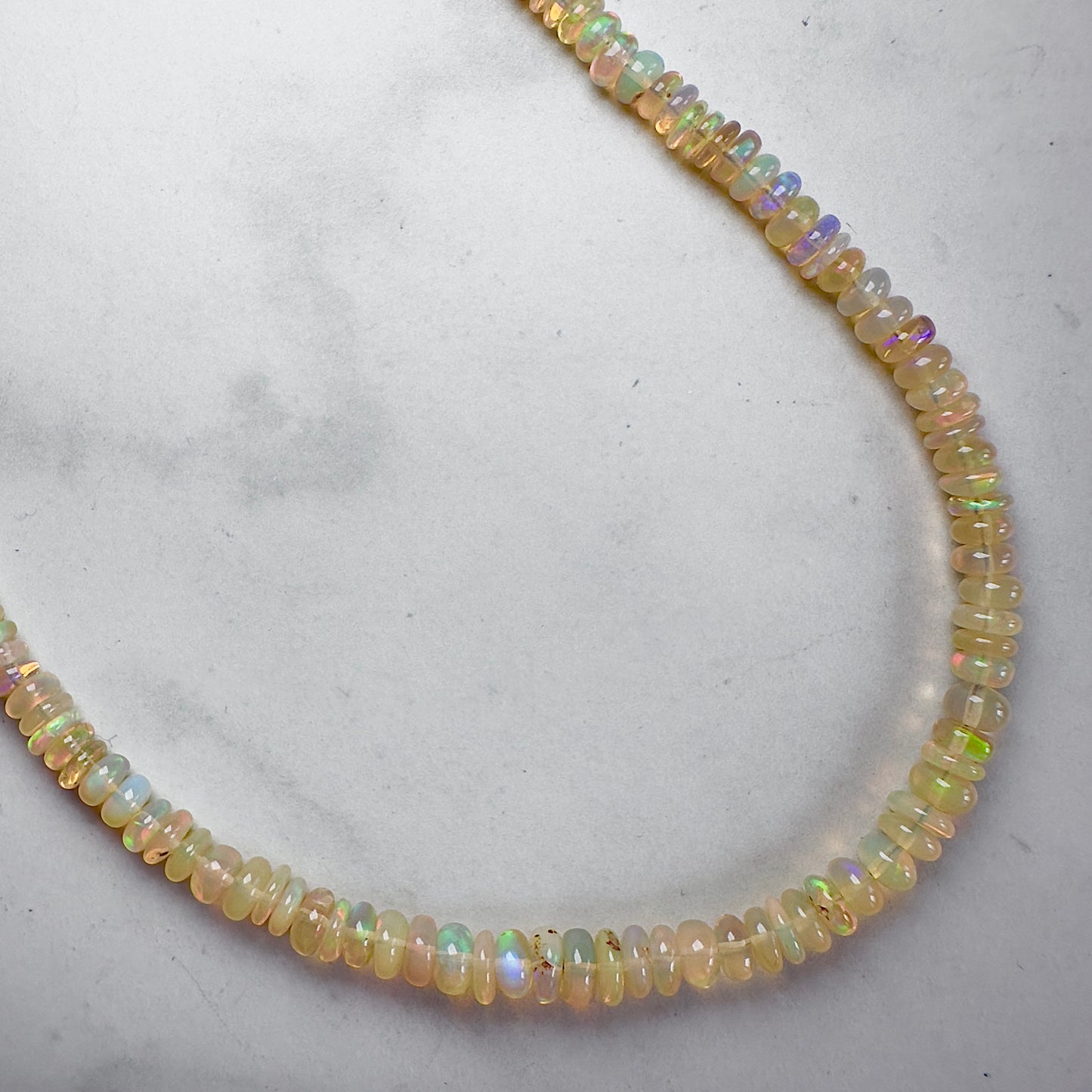 Golden Opal Beaded Necklace