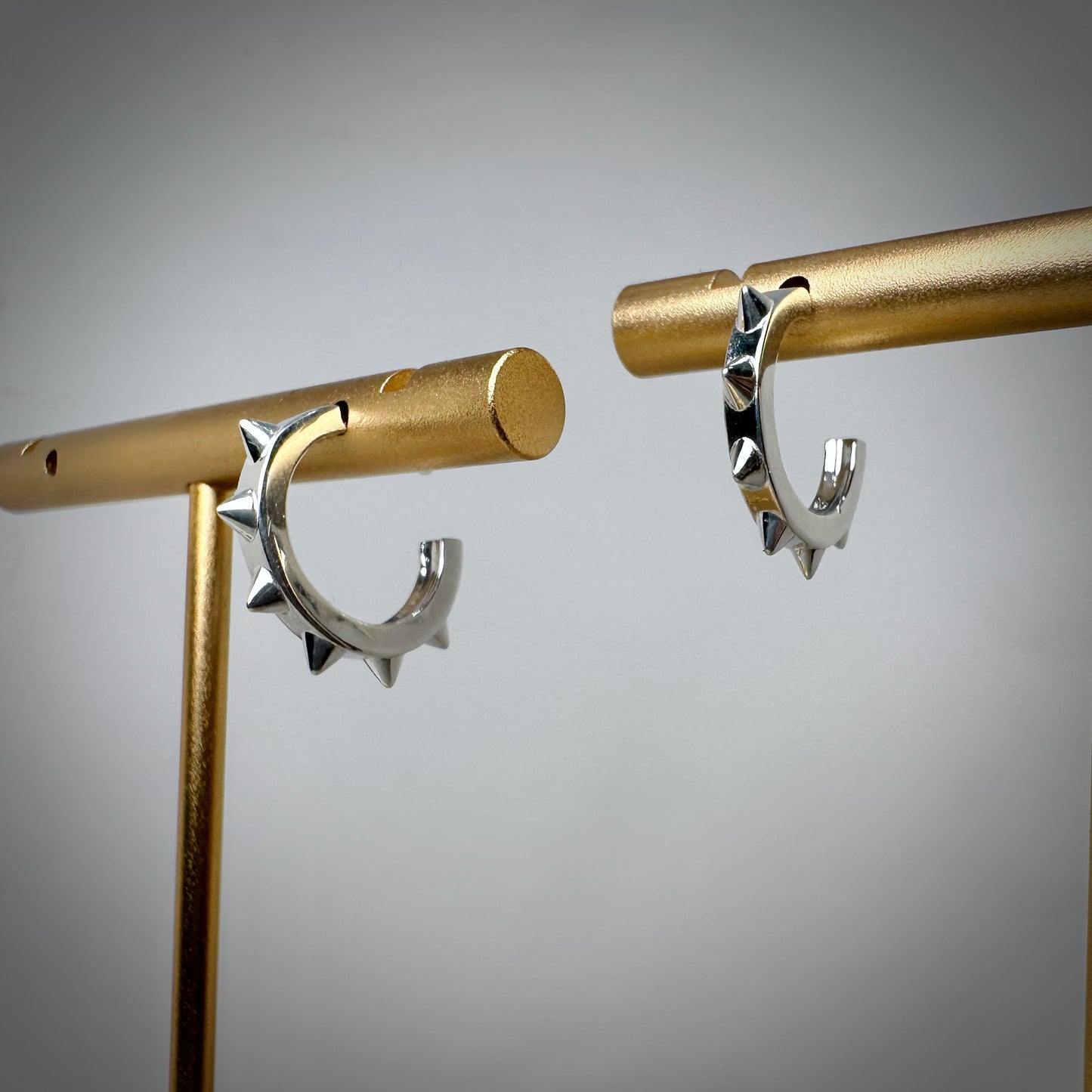 Spiky Hoop Earrings | Sterling Silver