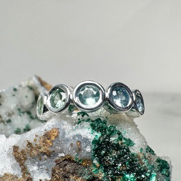 Five Stone Sapphire Ombre Ring | Sterling Silver