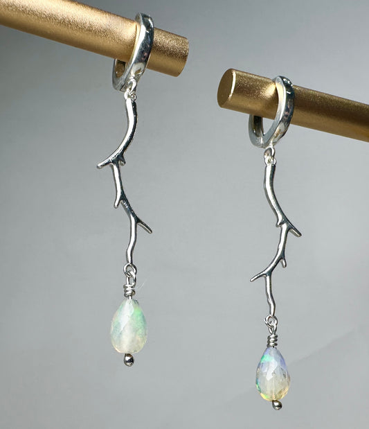 Opal Branch Earrings | Sterling Silver