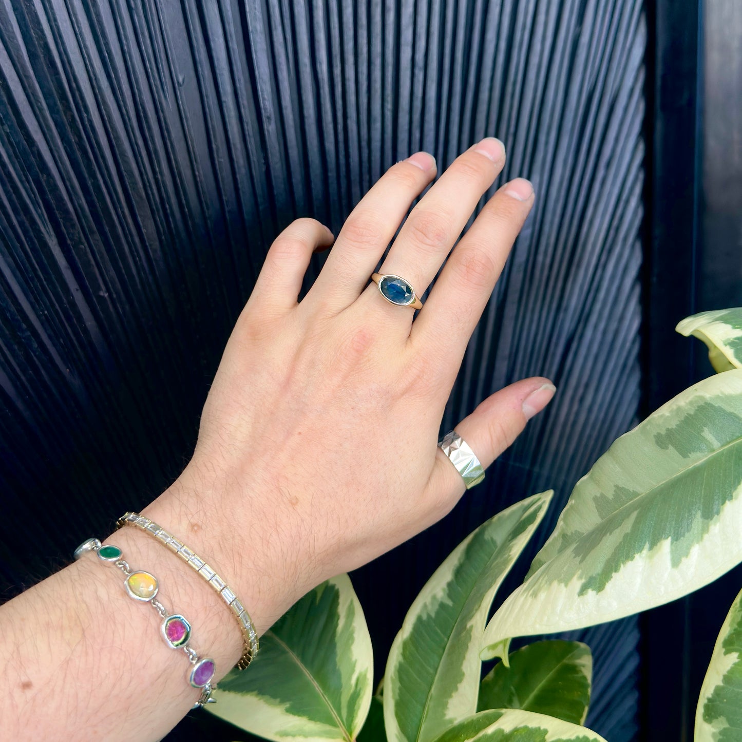Indigo Silk Sapphire Ring | 14k Yellow Gold