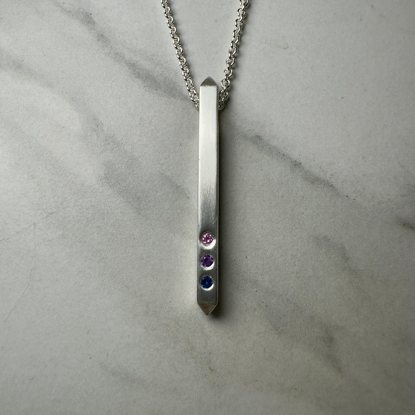 Bisexual Pride Bar Pendant