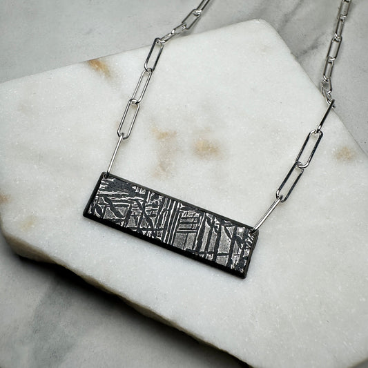 Aletay Meteorite Necklace | Sterling Silver