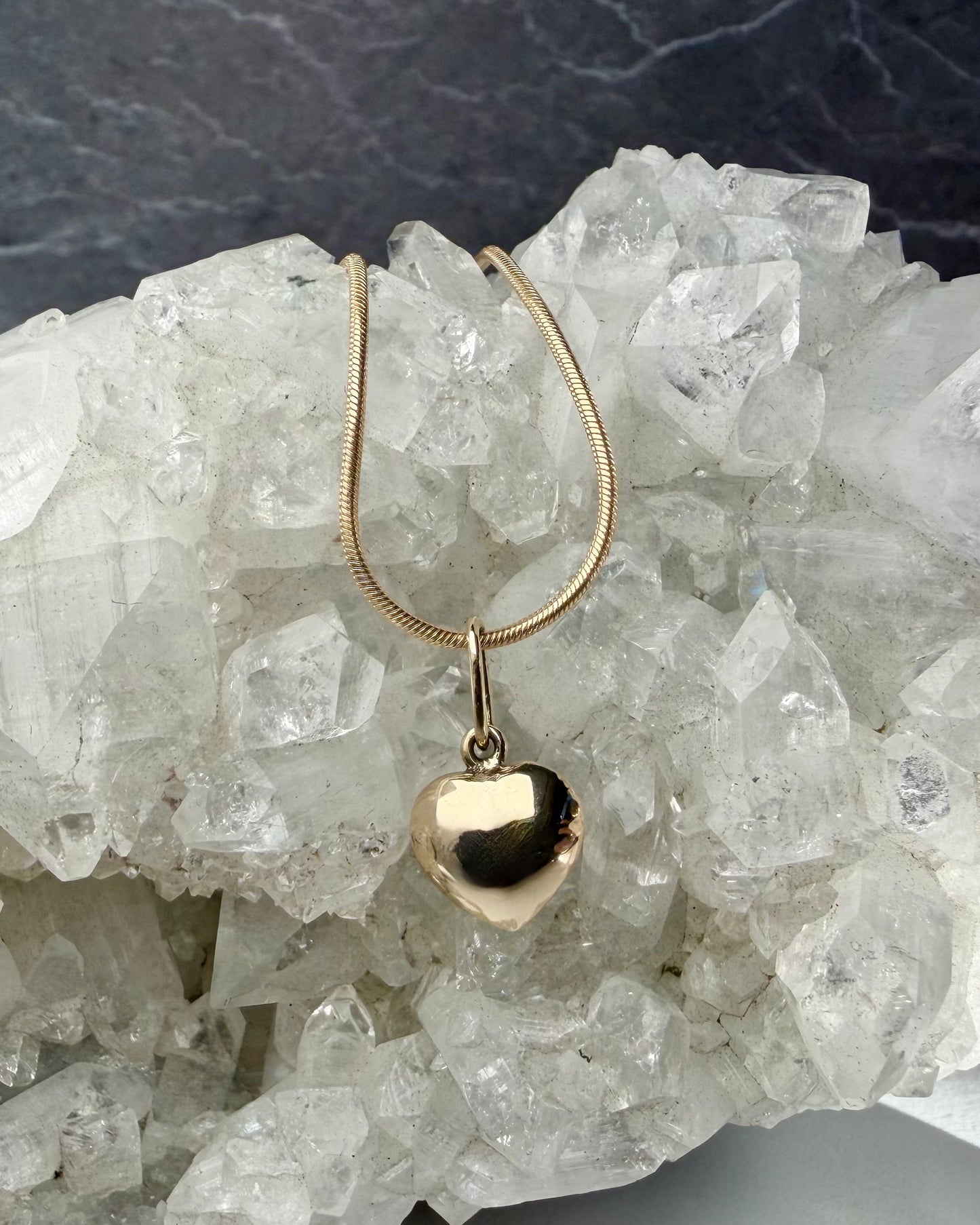 Puffy Heart Charm | 14k Yellow Gold | LUX FORGE Legacy Collection