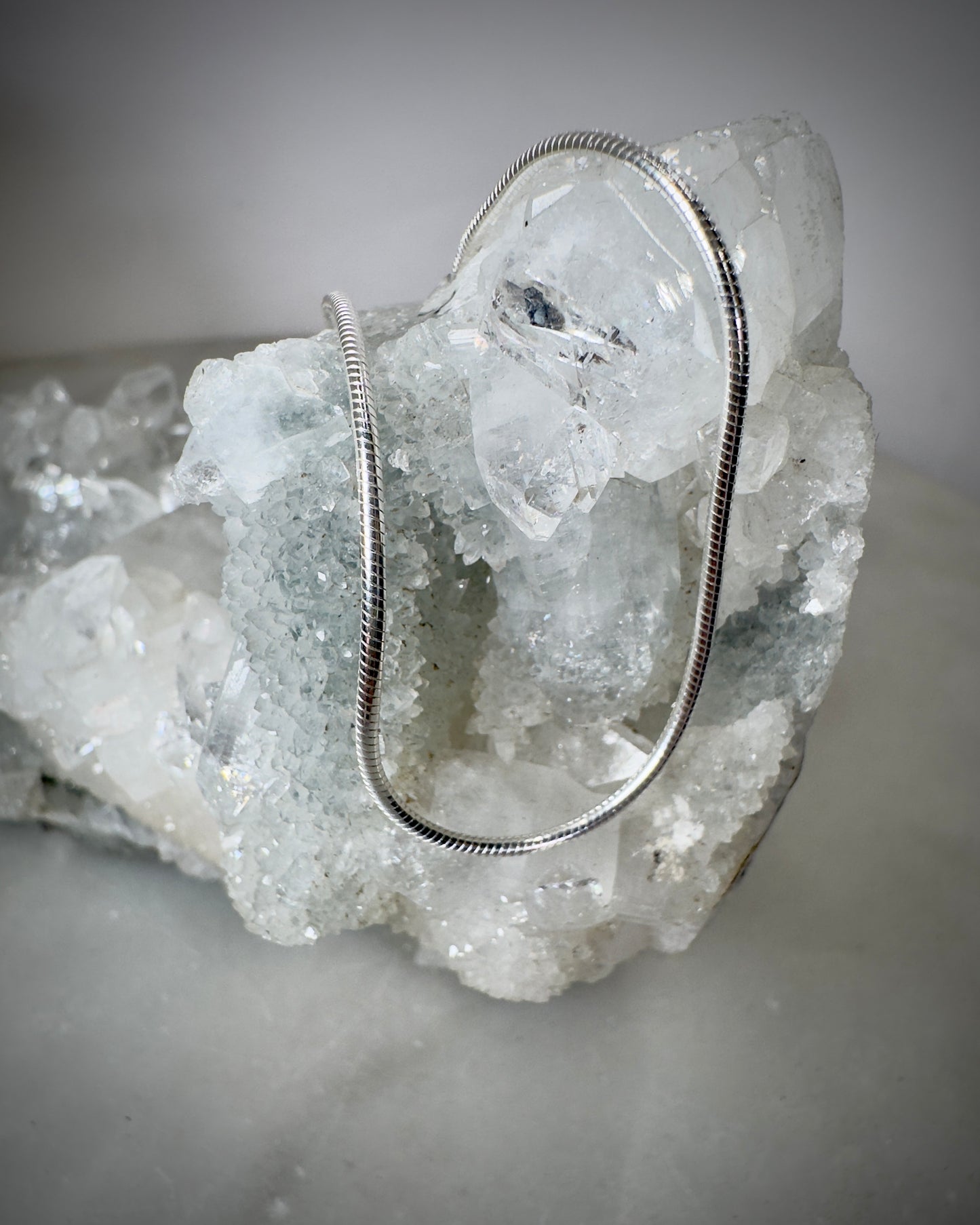 Round Snake Chain in Sterling Silver | 1.3mm Wide