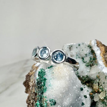 Five Stone Sapphire Ombre Ring | Sterling Silver