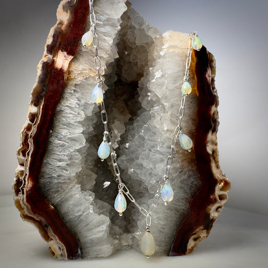 Opal Teardrop Necklace