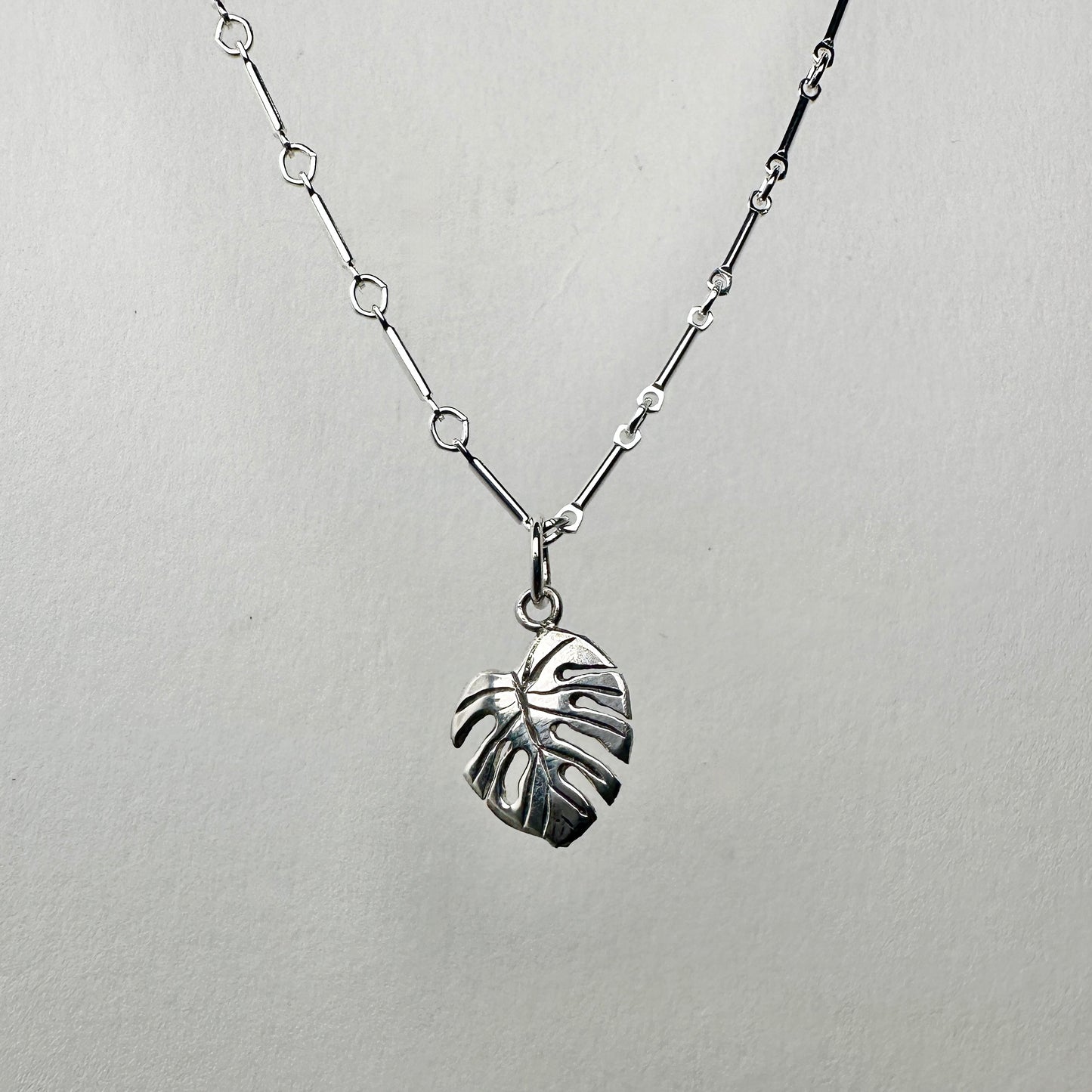 Monstera Leaf Charm | Sterling Silver