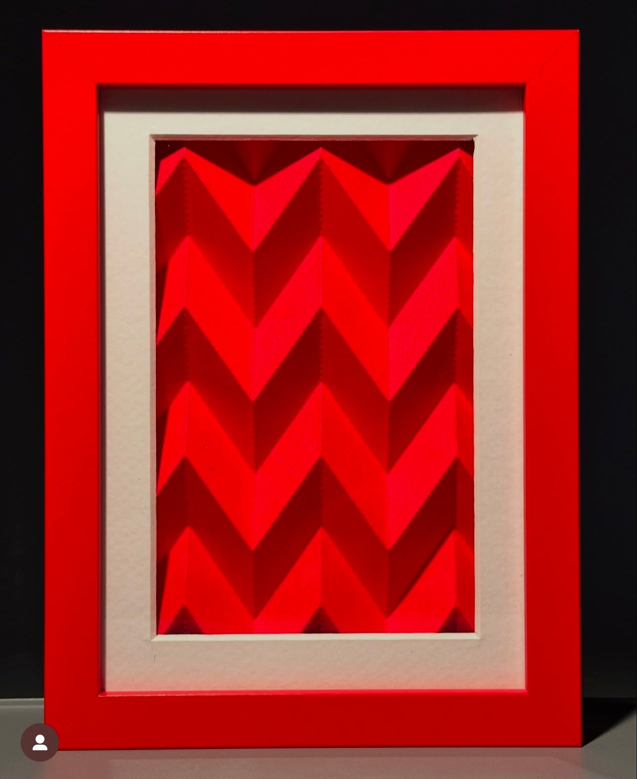 Red Folded “Heart” Framed Art by Koko Bayer