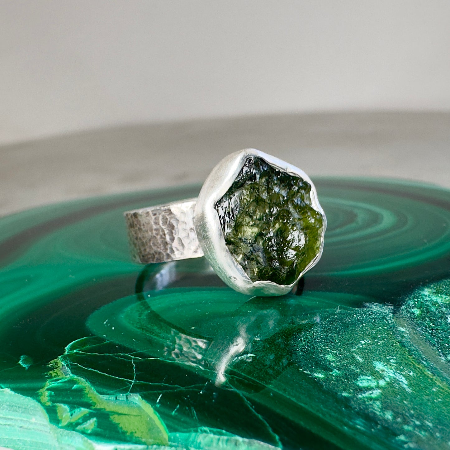 Moldavite Ring