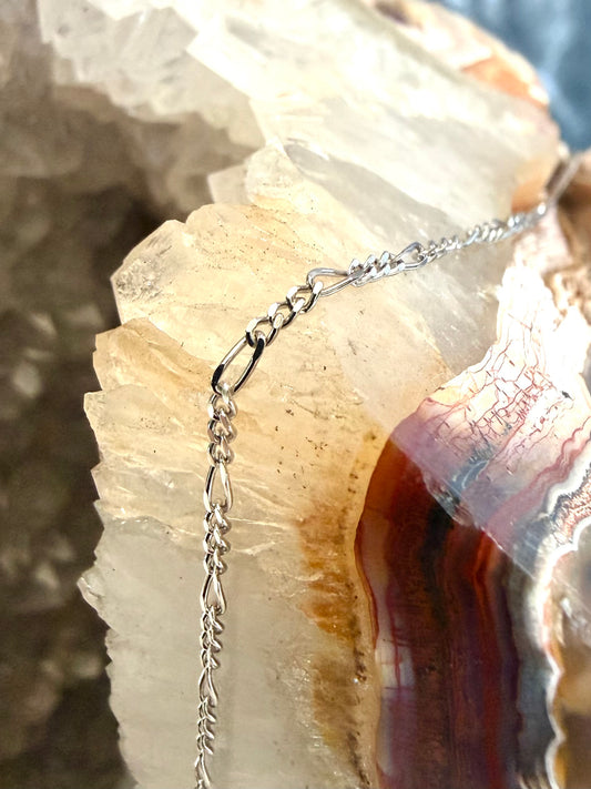 Fine Figaro Chain | Sterling Silver | 1.3mm Wide