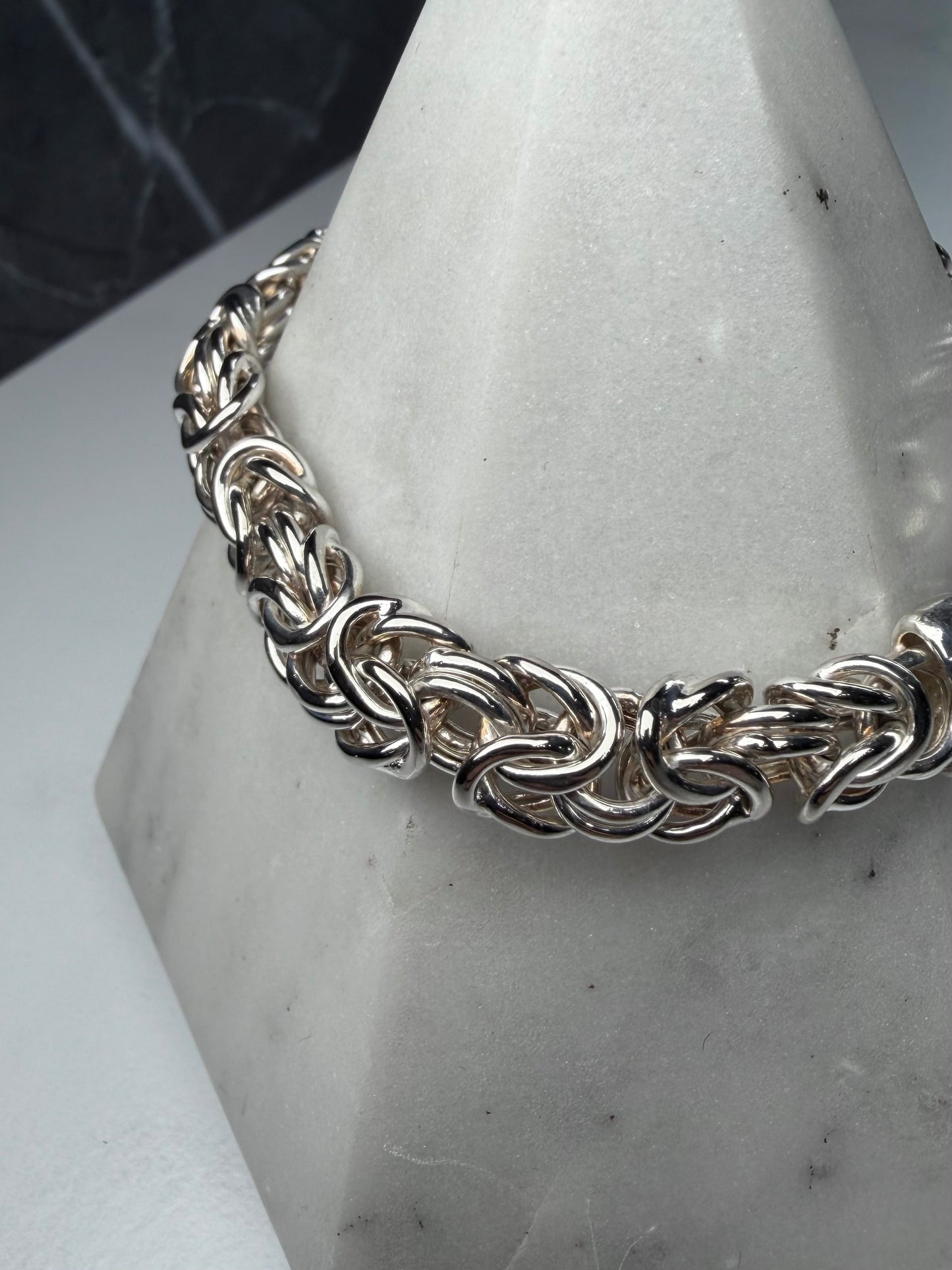 Oval Byzantine Chain Bracelet | Sterling Silver | LUX FORGE Legacy Collection