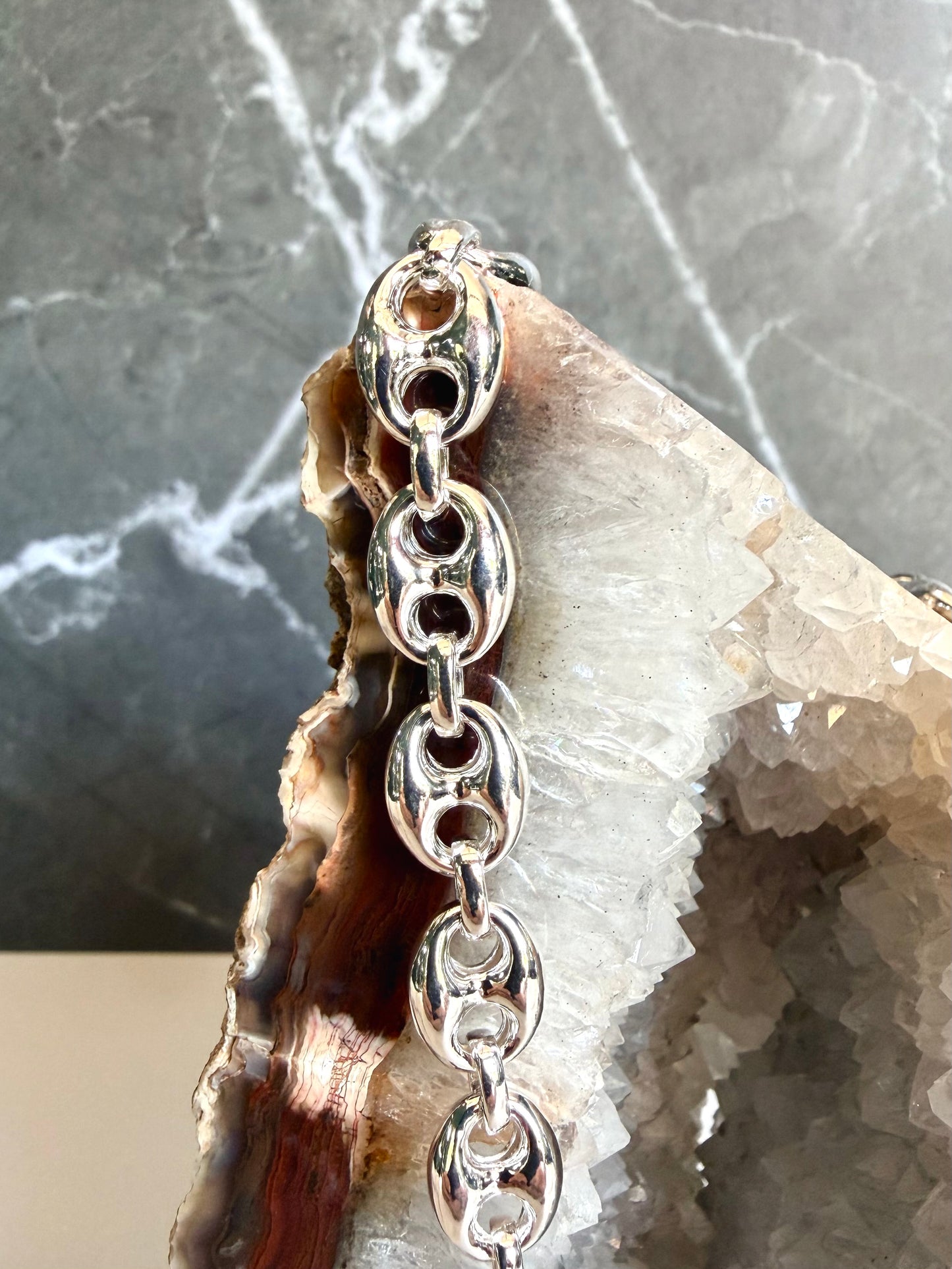 Puffed Anchor Chain | 9mm Wide | Sterling Silver
