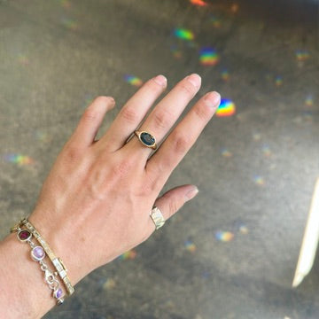 Indigo Silk Sapphire Ring | 14k Yellow Gold