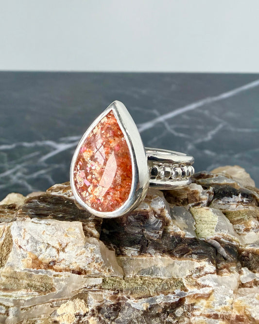 Confetti Sunstone Statement Ring | Sterling Silver