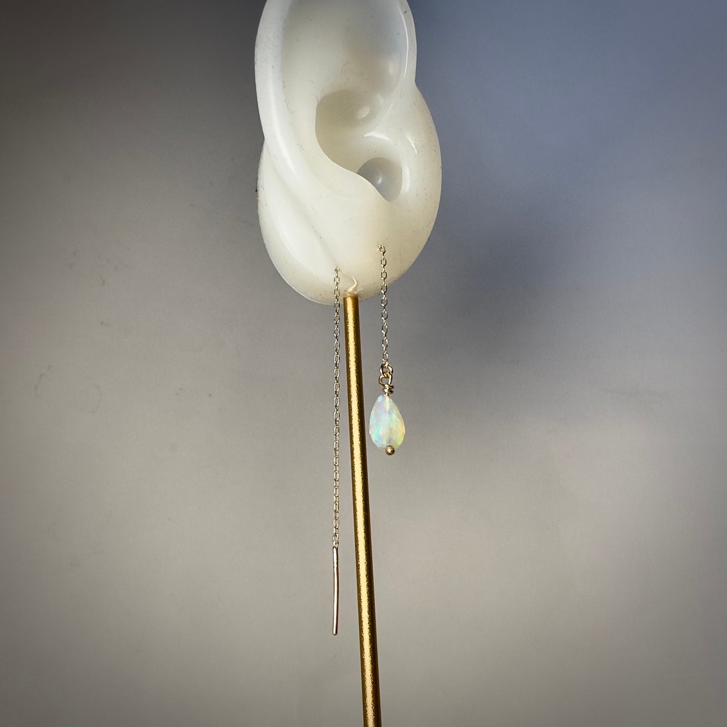 Opal Threader Earring