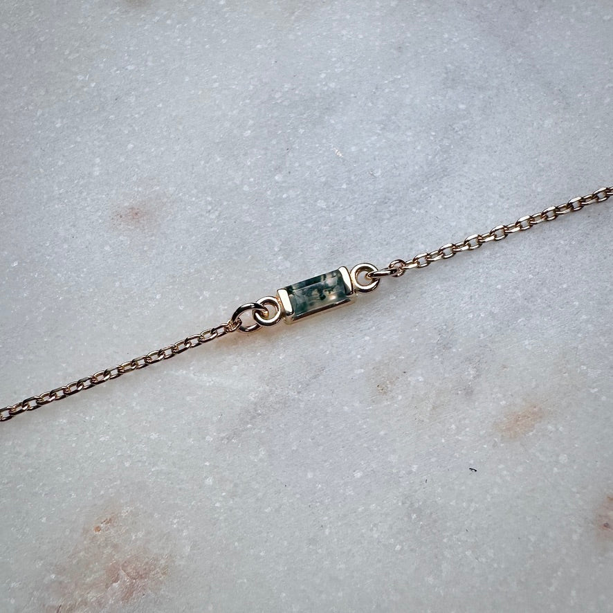 Stackable Gemstone Solitaire Bracelets | 14k Yellow Gold