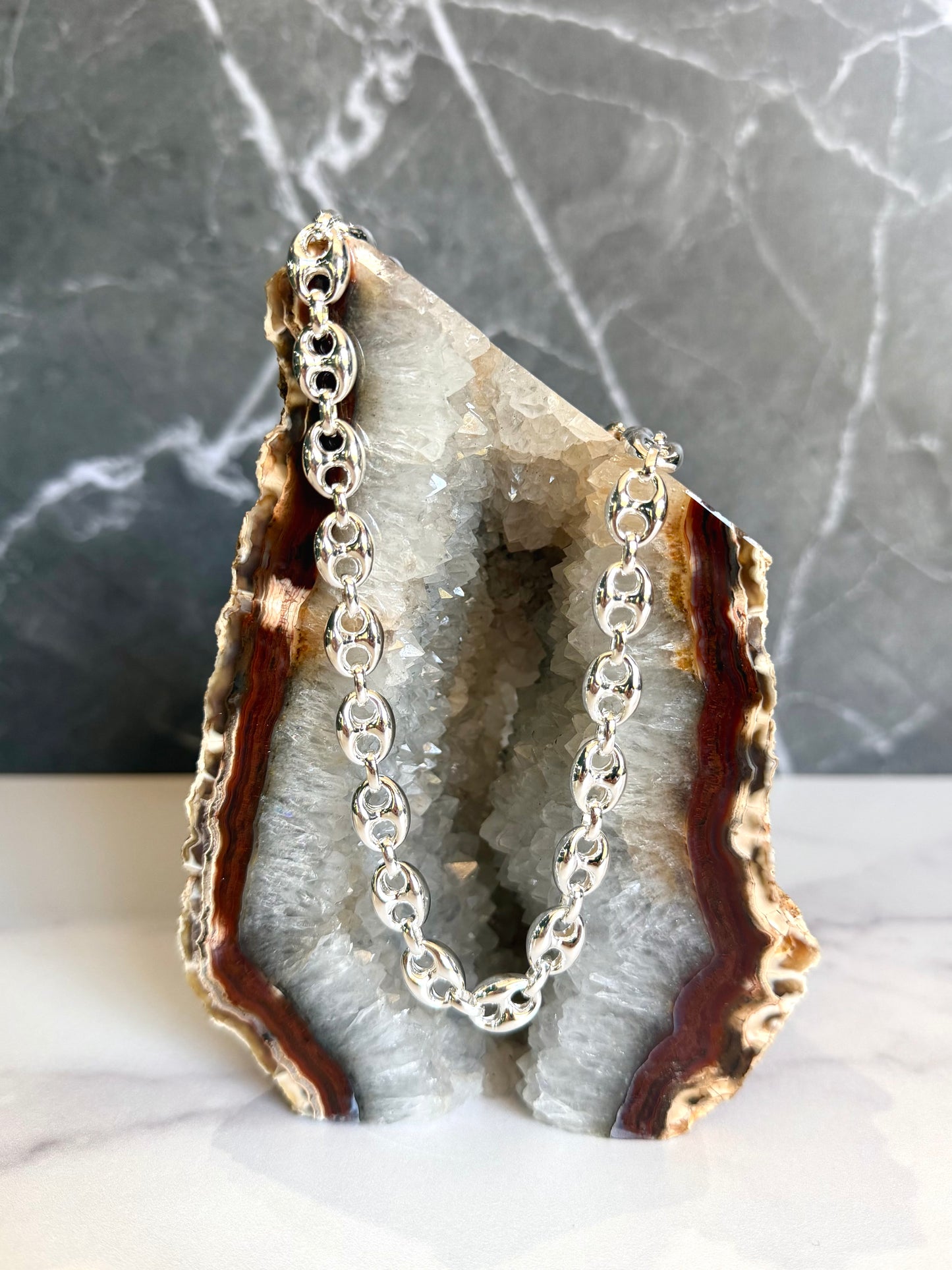 Puffed Anchor Chain | 9mm Wide | Sterling Silver