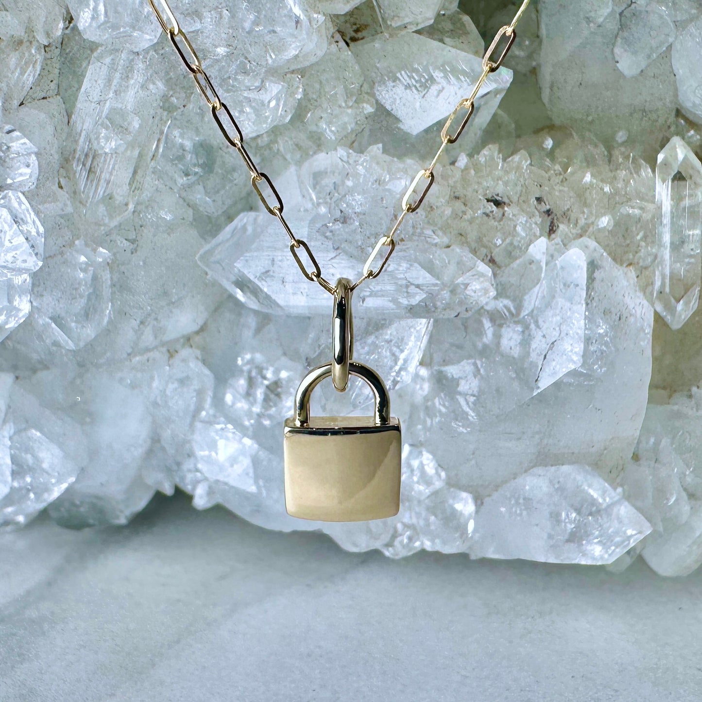 Padlock Pendant | 14k Yellow Gold