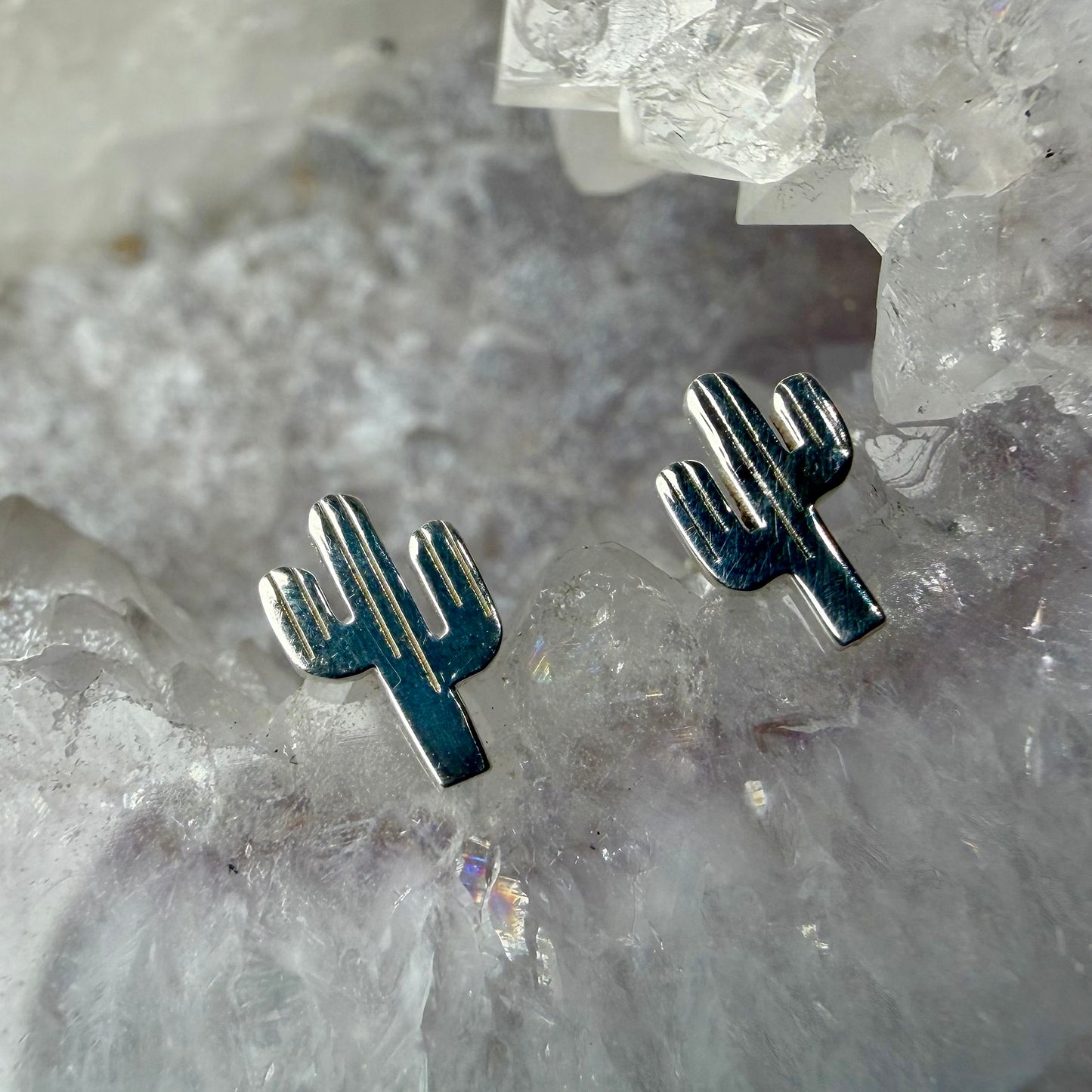 Saguaro Cactus Stud Earrings | Sterling Silver