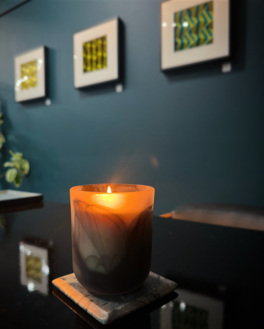 Black Swirl Candles