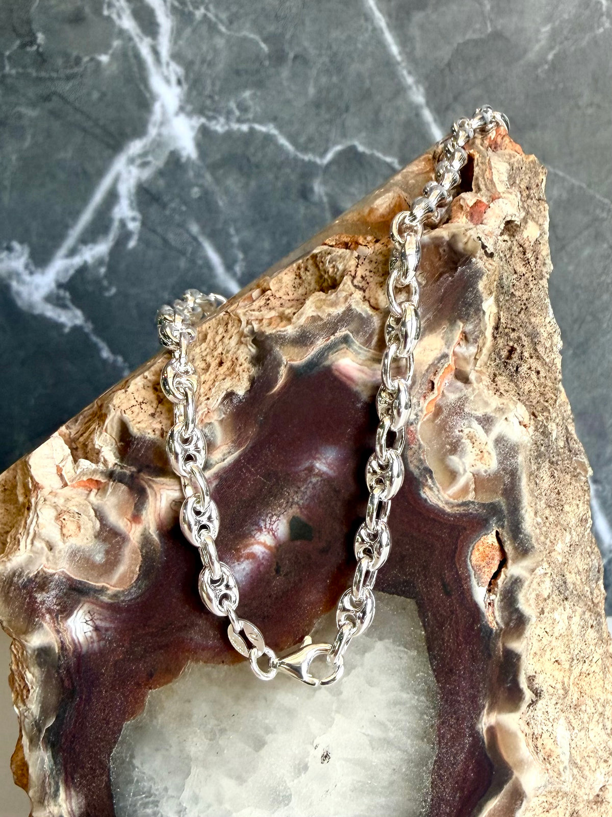 Puffed Anchor Chain | 5mm Wide | Sterling Silver
