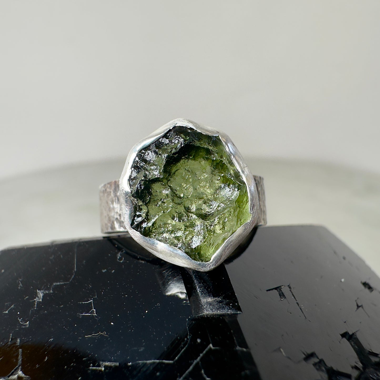 Moldavite Ring