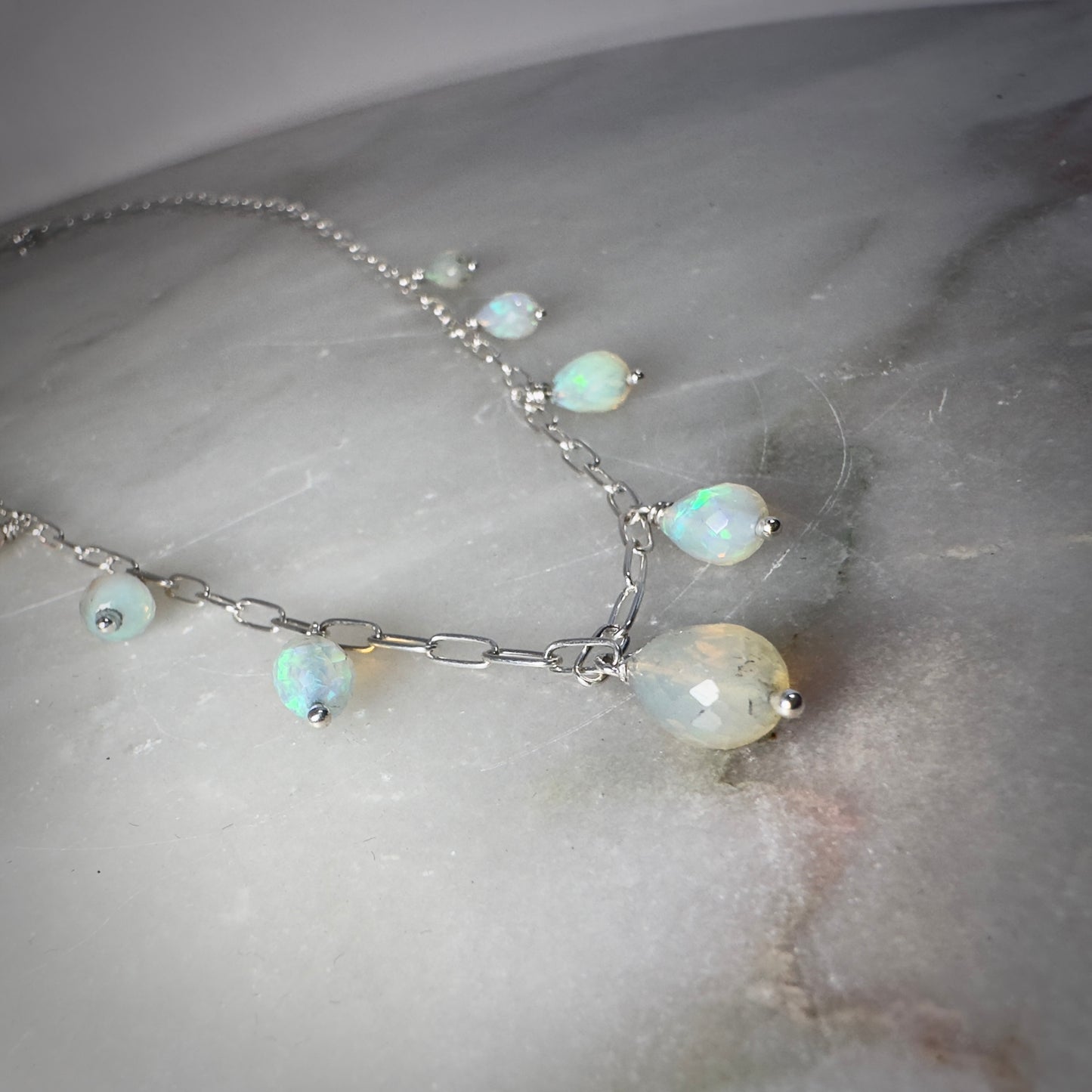 Opal Teardrop Necklace