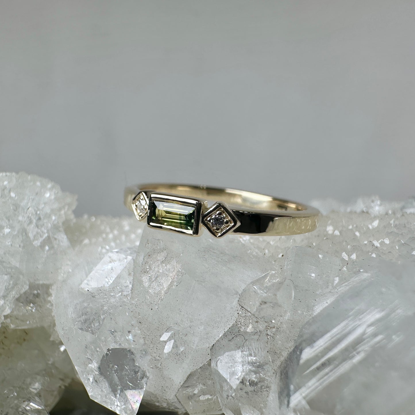 Art Deco Inspired Stacking Ring | 14k Yellow Gold