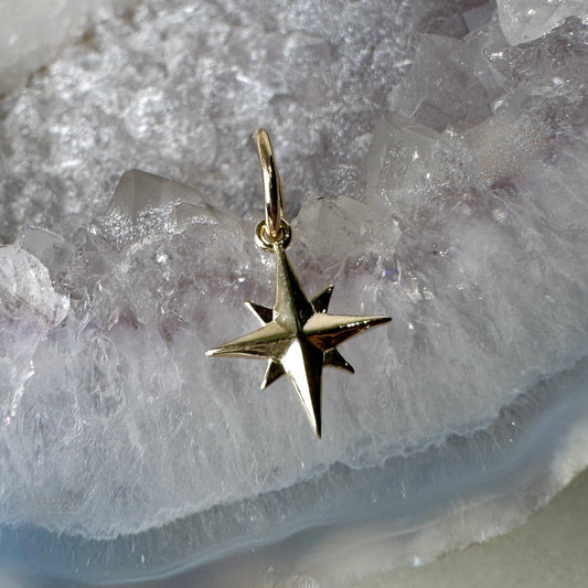 North Star Charm | 14k Yellow Gold