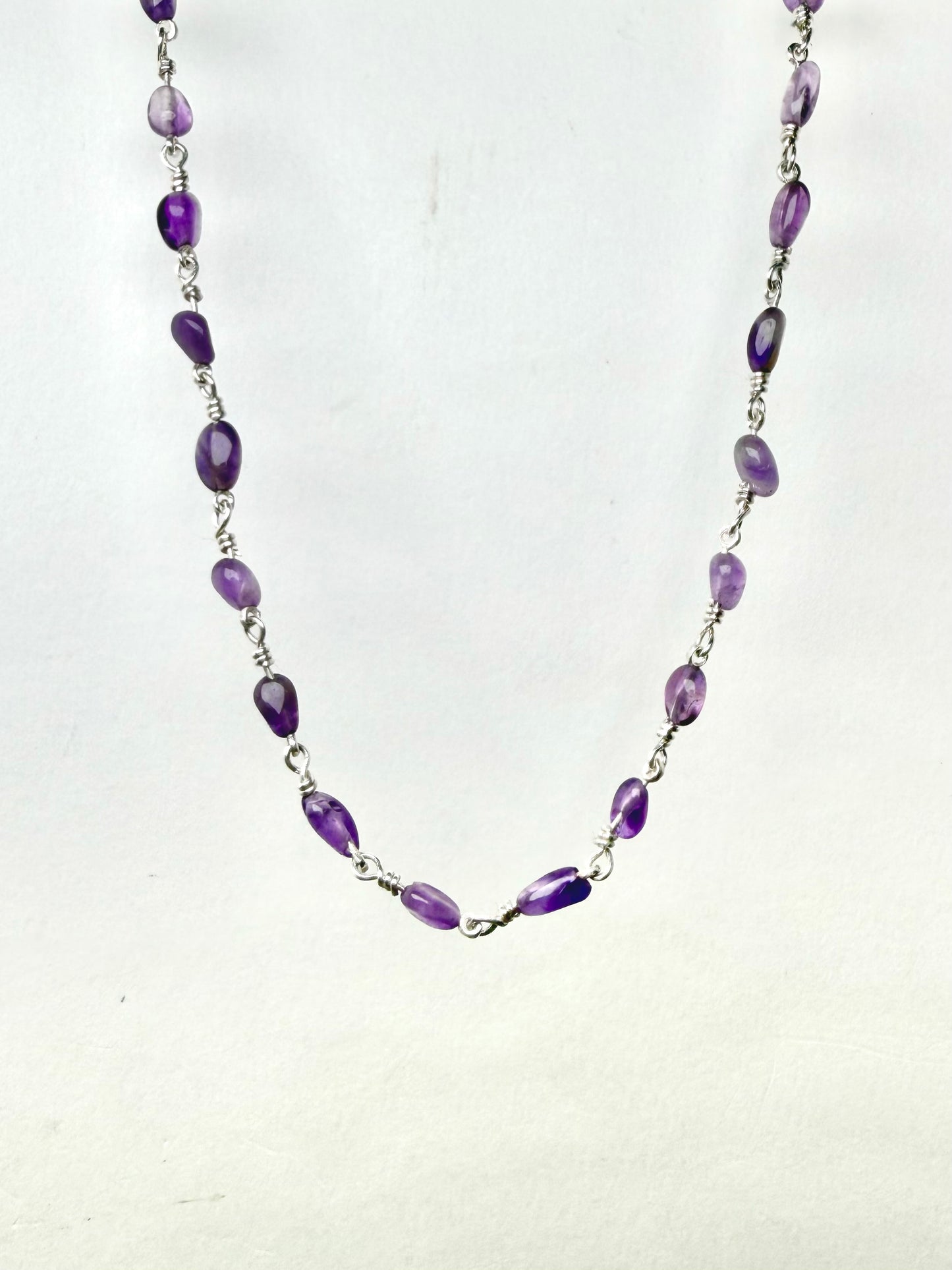 Coiled Amethyst Necklace | Sterling Silver