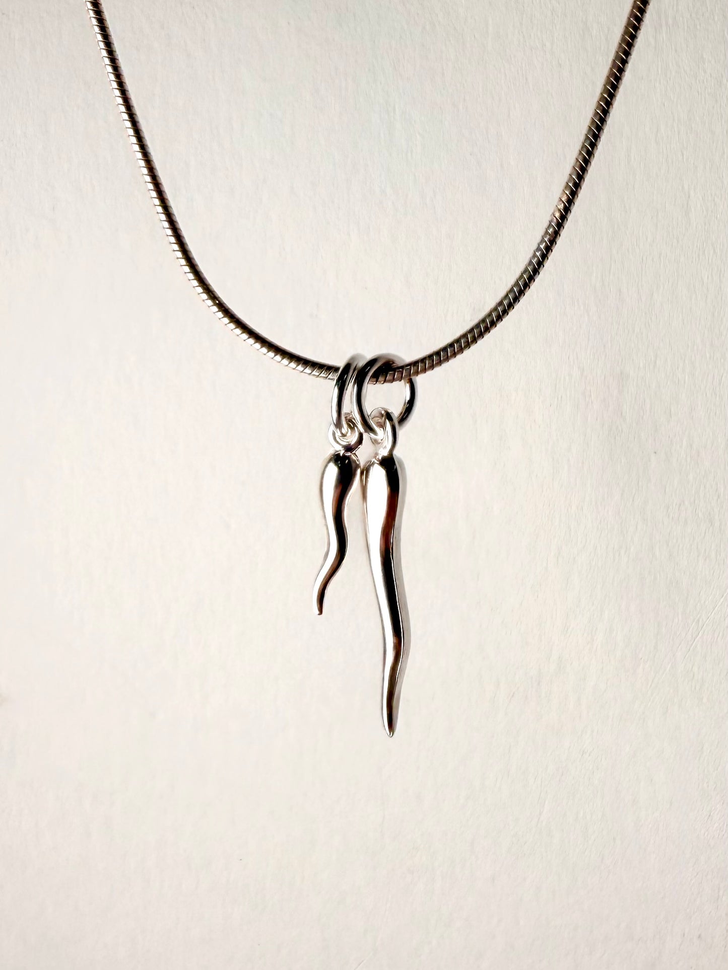 Cornicello Italian Horn Charm | Sterling Silver