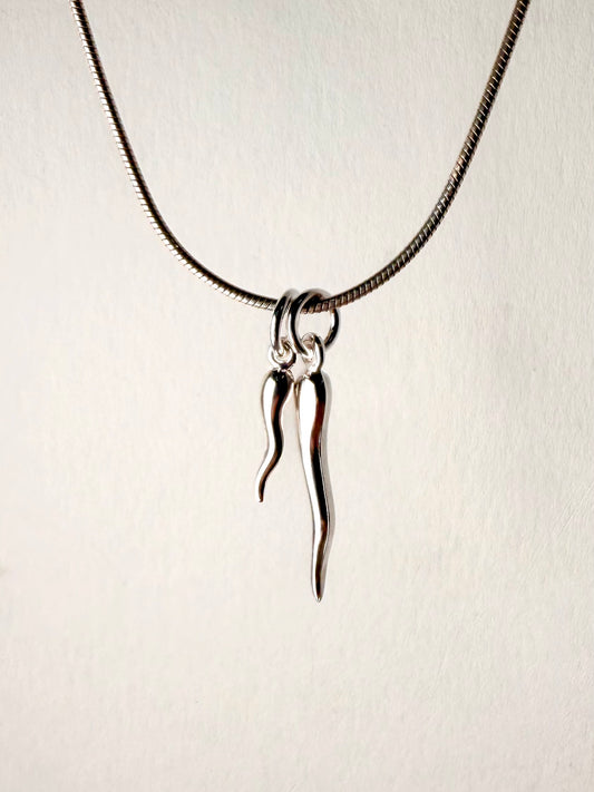 Cornicello Italian Horn Charm | Sterling Silver