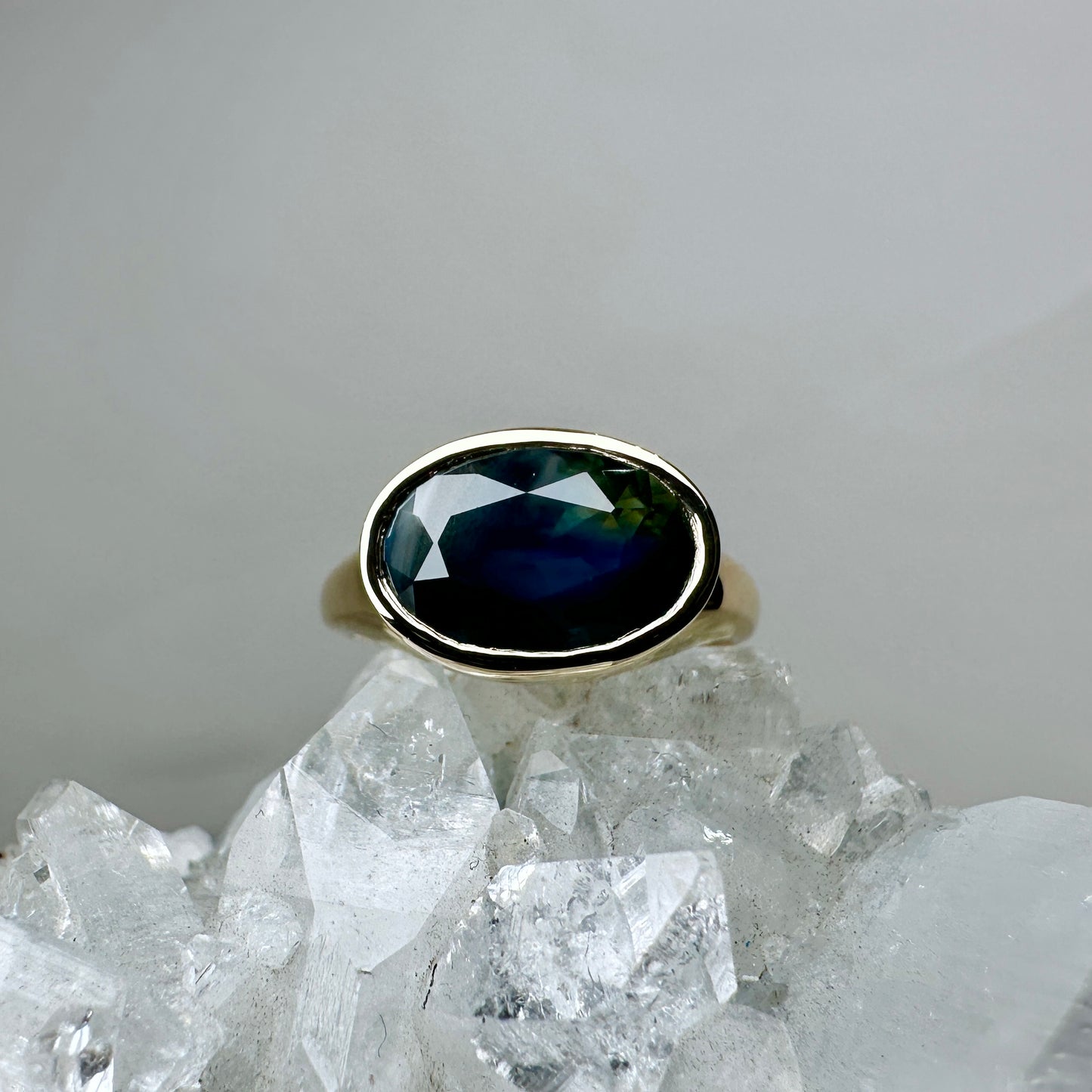 Indigo Silk Sapphire Ring | 14k Yellow Gold