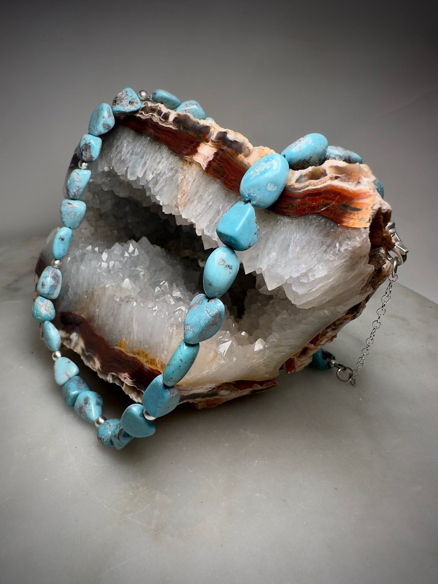 Adjustable Beaded Turquoise Necklace