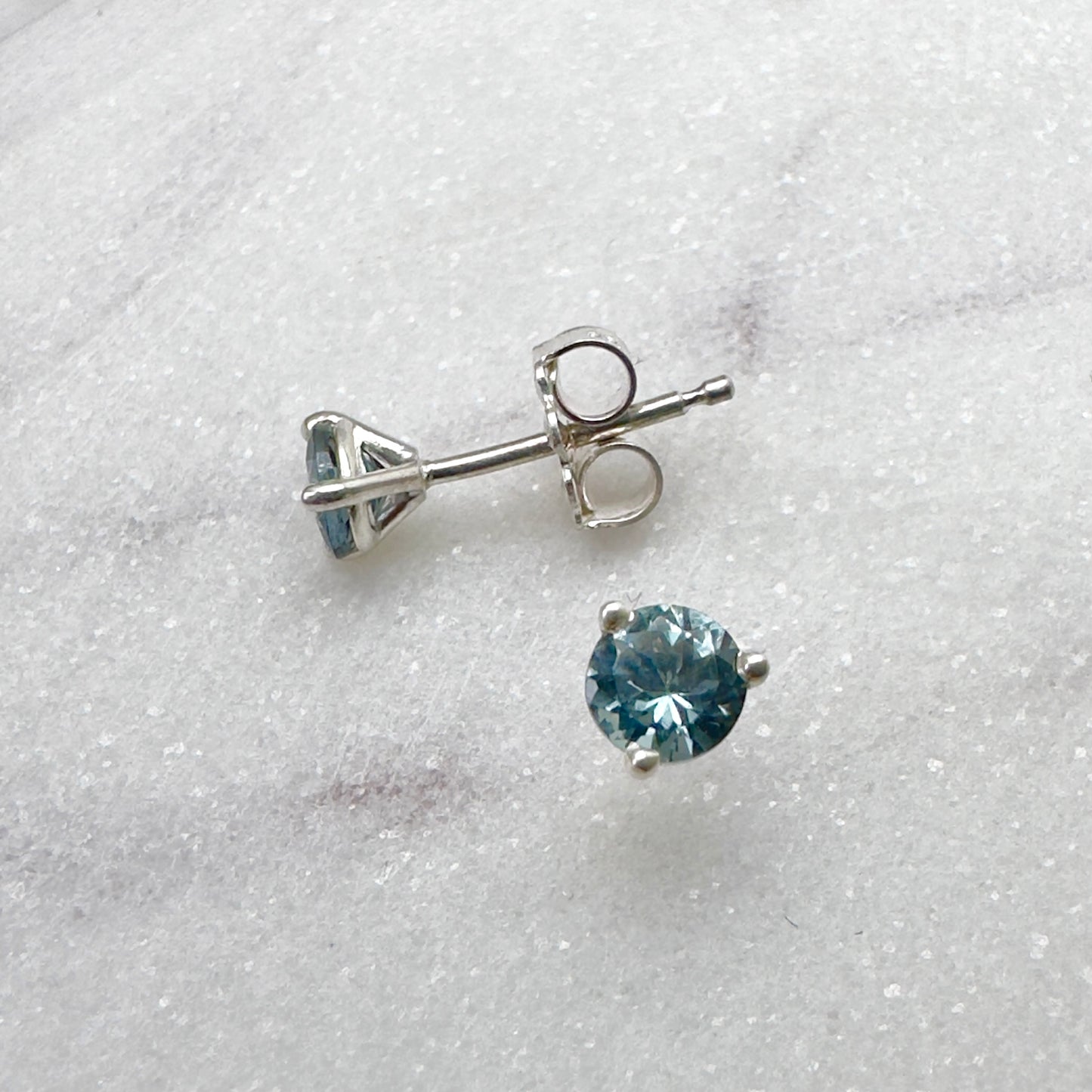 Gemstone Stud Earring: 3 Prong ‘Cocktail’ Style Setting