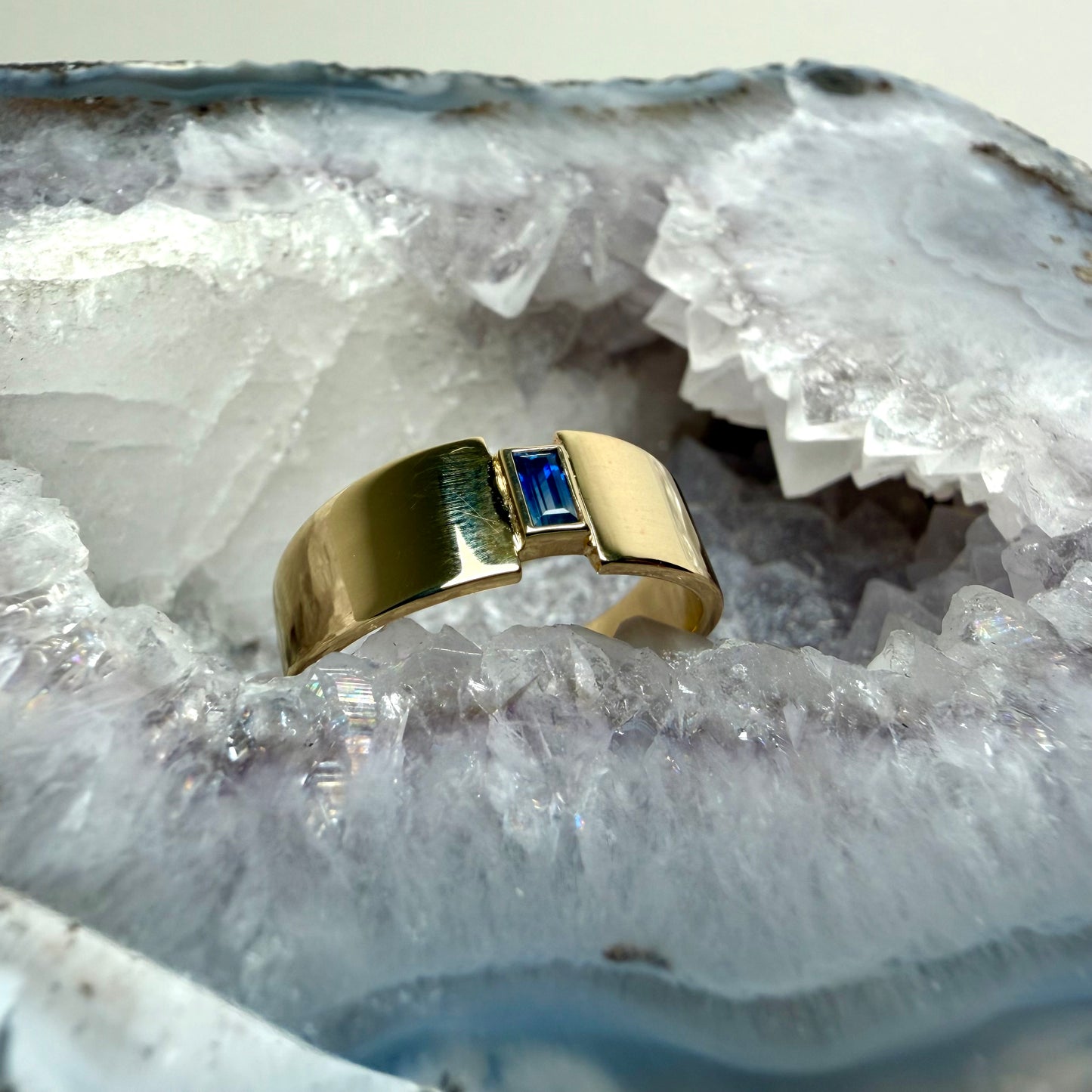 Sapphire Luxe Ring | 14k Yellow Gold