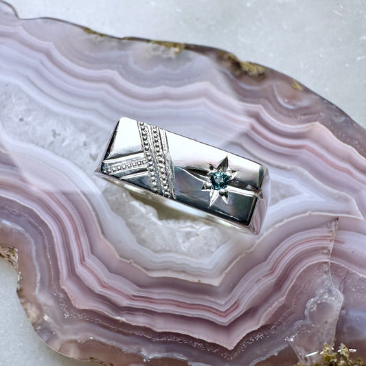 Art Deco Inspired Signet Ring | Sterling Silver