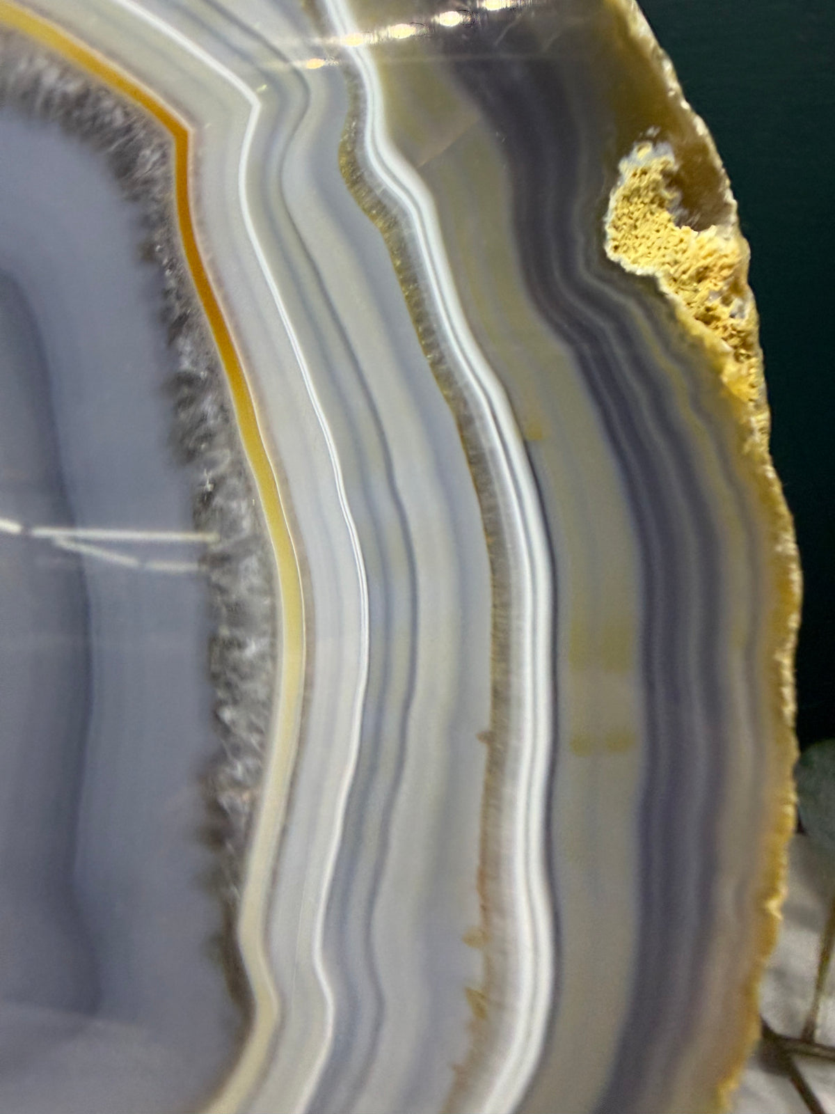 Grey Agate Slice | Cabinet Sized Mineral Specimen from Brazil