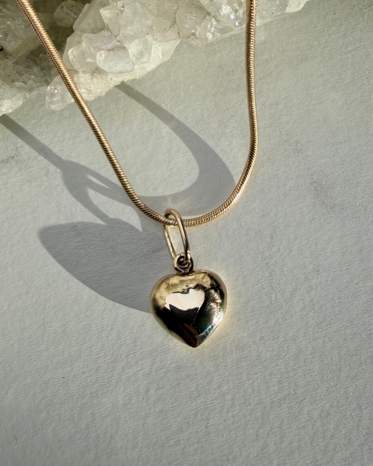 Puffy Heart Charm | 14k Yellow Gold | LUX FORGE Legacy Collection