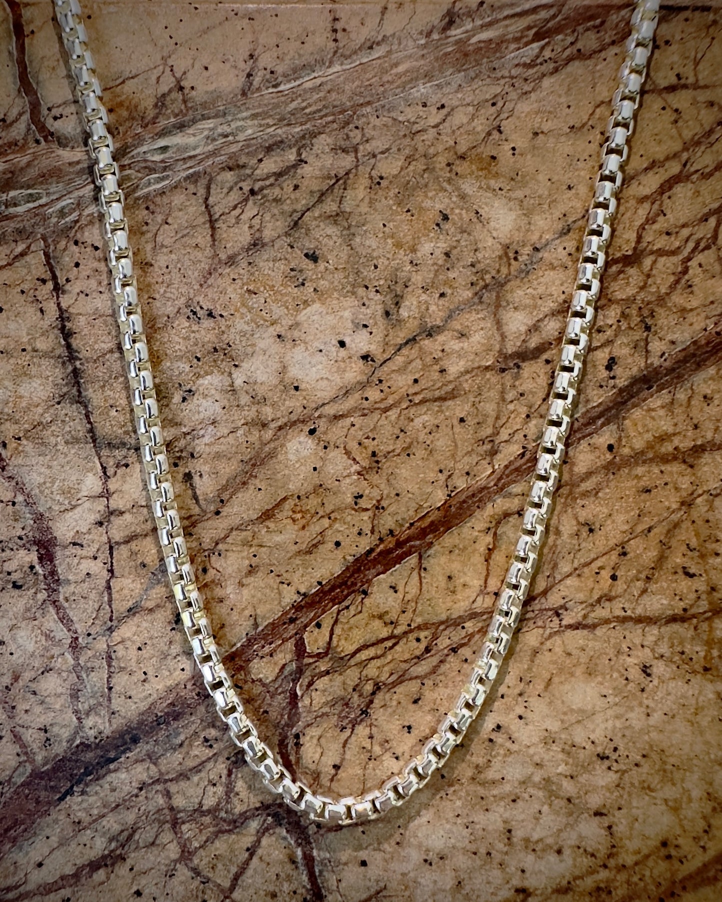 Rounded Box Chain in Sterling Silver | 2.1mm wide