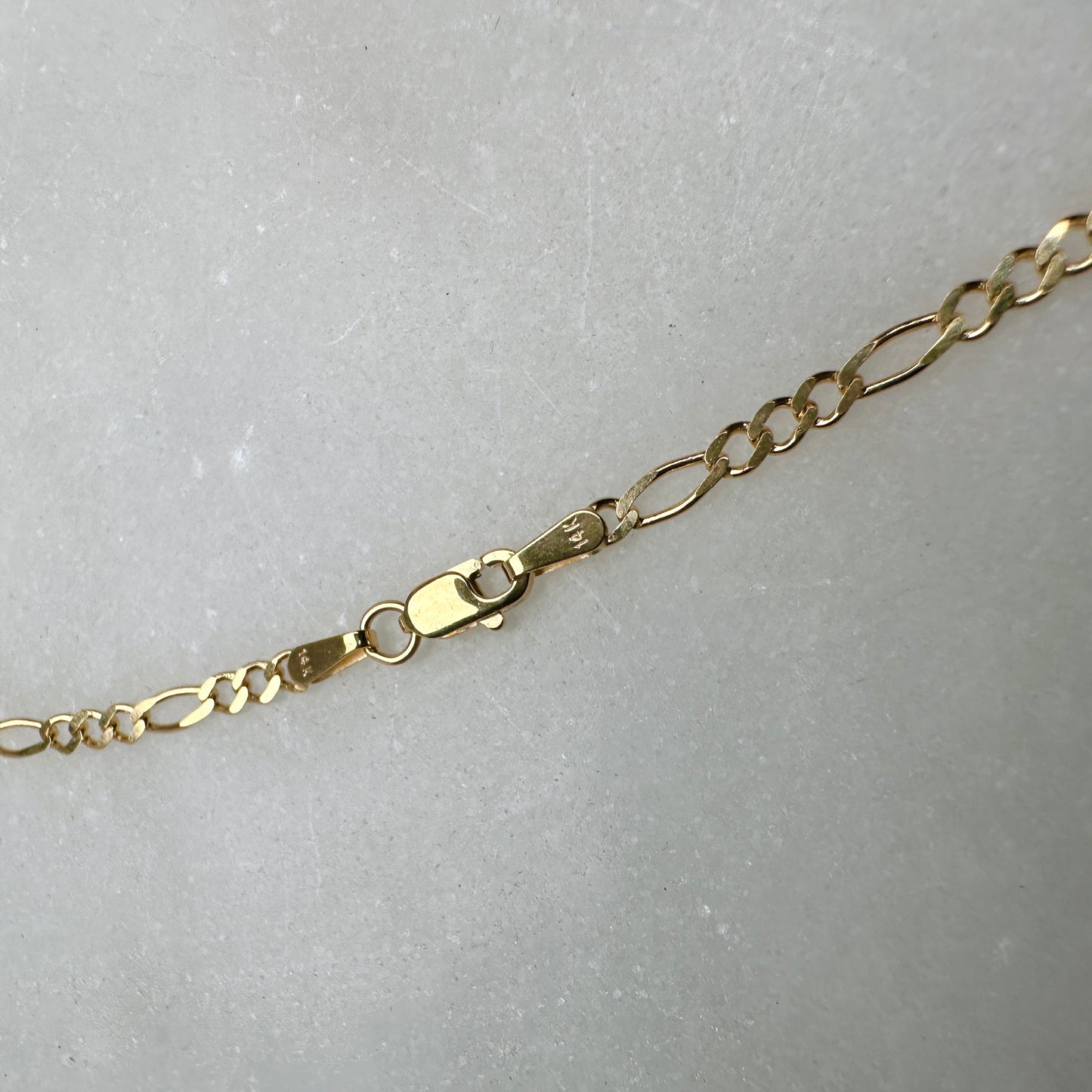 2.6mm Figaro Chain | 14k Yellow Gold
